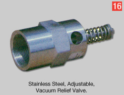 Stainless Steel, Adjustable,  Vacuum Relief Valve. 